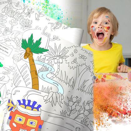 Kép valamiből 10 m-es tekercses színező -  dzsungel