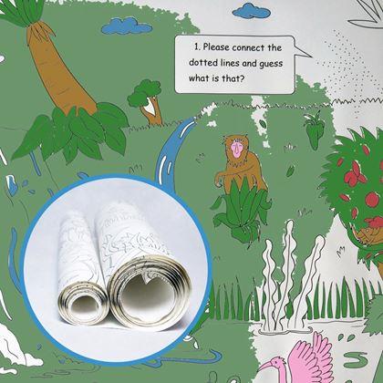 Kép valamiből 10 m-es tekercses színező -  dzsungel