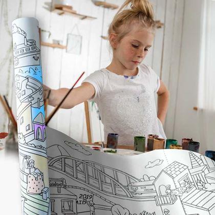 Kép valamiből 10 m-es tekercses színező -  város