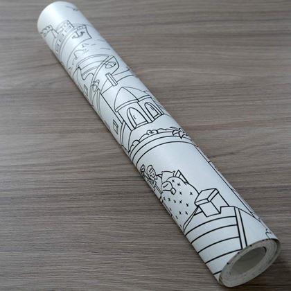 Kép valamiből 10 m-es tekercses színező -  város