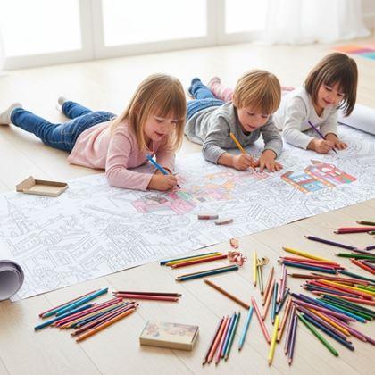 Kép valamiből 10 m-es tekercses színező -  város