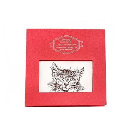 Kép valamiből Szövet zsebkendő ajándékdobozban - macska
