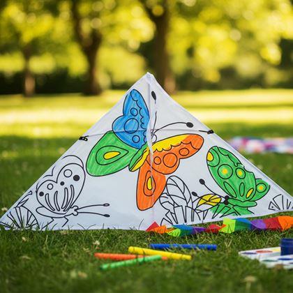 Kép valamiből Színezhető papírsárkány  - pillangók