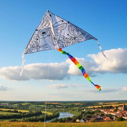 Kép valamiből Színezhető papírsárkány  - pillangók