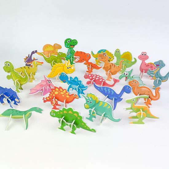 Kép valamiből 3D dinoszaurusz puzzle, 25 db