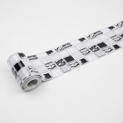 Kép valamiből Öntapadós mozaik szegély - szürke keverék