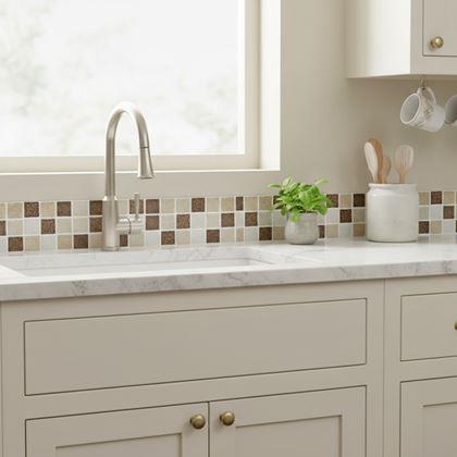 Kép valamiből Öntapadós mozaik szegély - barna keverék