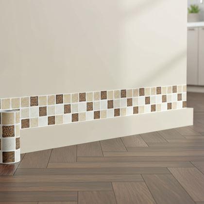 Kép valamiből Öntapadós mozaik szegély - barna keverék