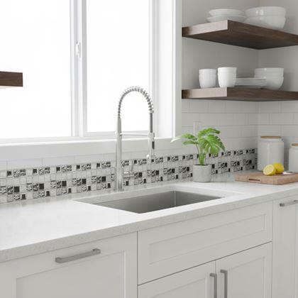 Kép valamiből Öntapadós mozaik szegély - szürke keverék