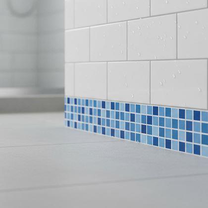 Kép valamiből Öntapadós mozaik szegély - kék mix