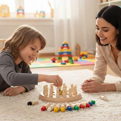 Kép valamiből Memóriajáték gyerekeknek - fa sakk