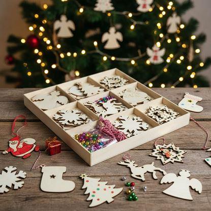 Kép Fa Karácsonyi Díszek - 32 darab kiszínezéshez