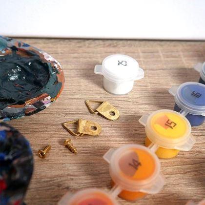 Kép valamiből Ajándékkészlet festéshez - vászon 50x40 cm, festékkészlet és ecsetek