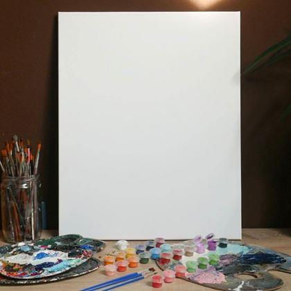 Kép valamiből Ajándékkészlet festéshez - vászon 50x40 cm, festékkészlet és ecsetek