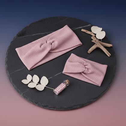 Kép valamiből 2 db-os fejpánt készlet - Anya és lánya  -  régi rózsaszín