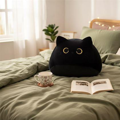 Kép valamiből Fekete macska díszpárna