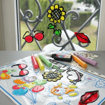 Kép valamiből Üvegfesték sablonnal