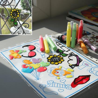 Kép valamiből Üvegfesték sablonnal