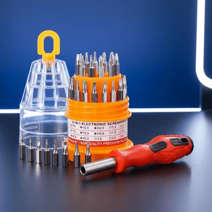 Kép valamiből 31 az 1-ben mini készlet utazási csavarhúzóból        