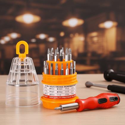 Kép valamiből 31 az 1-ben mini készlet utazási csavarhúzóból        