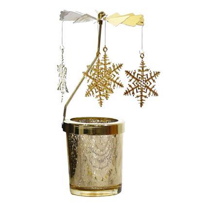 Kép valamiből Forgó gyertyatartó  -  hópelyhek