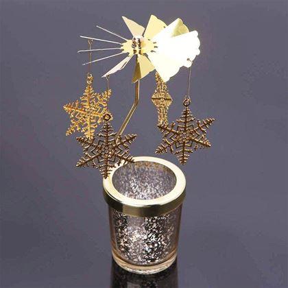 Kép valamiből Forgó gyertyatartó  -  hópelyhek