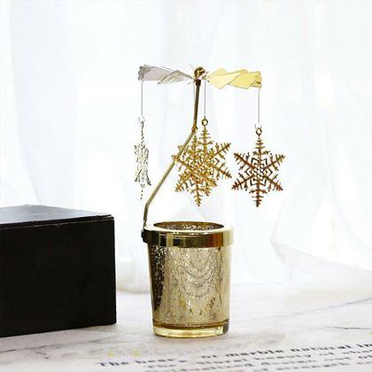 Kép valamiből Forgó gyertyatartó  -  hópelyhek