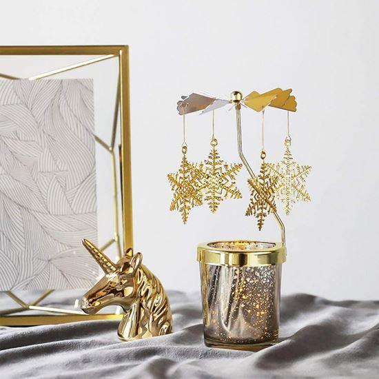 Kép valamiből Forgó gyertyatartó  -  hópelyhek