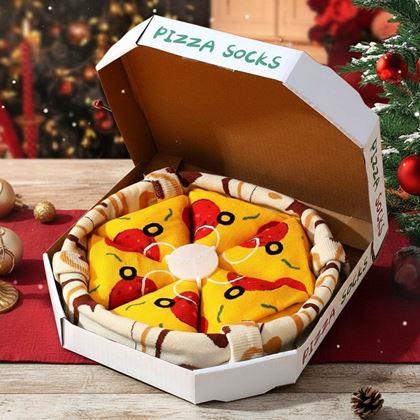 Kép valamiből 4 pár zokni készlet - pizza