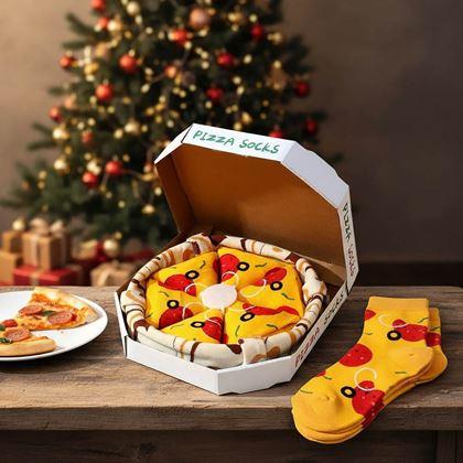 Kép valamiből 4 pár zokni készlet - pizza