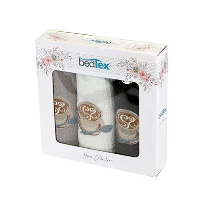 Kép Ajándékszett gofri törlőruhákból 3 db - kávé