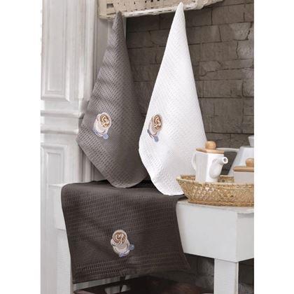 Kép valamiből Ajándékszett gofri törlőruhákból 3 db - kávé