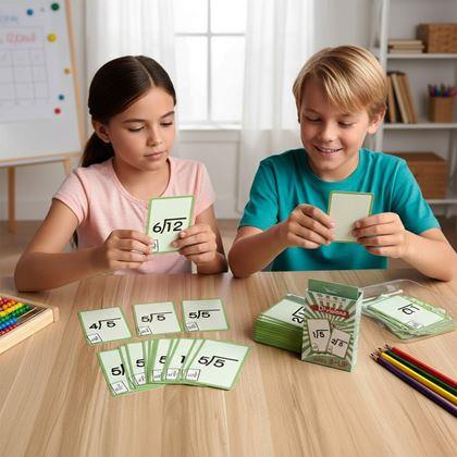 Kép valamiből 36 darabos matematikai kártyakészlet - osztás