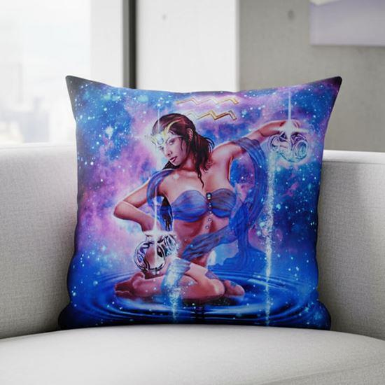 Kép valamiből Párnahuzat állatövi jegyekkel - Vízöntő