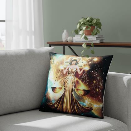 Kép valamiből Párnahuzat állatövi jegyekkel - mérlegek