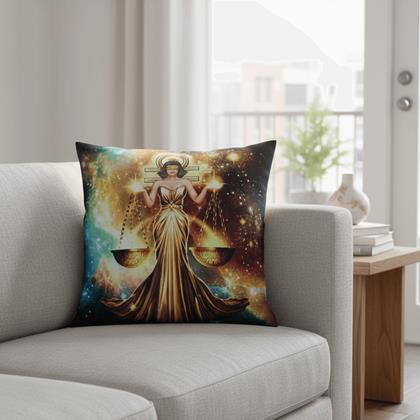 Kép valamiből Párnahuzat állatövi jegyekkel - mérlegek