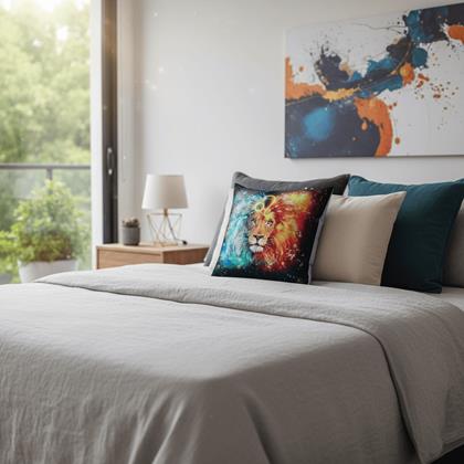 Kép valamiből Párnahuzat állatövi jegyekkel - oroszlán