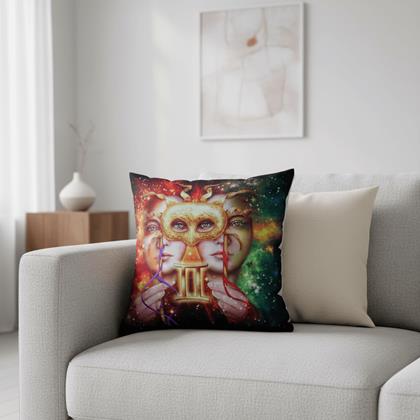 Kép valamiből Párnahuzat állatövi jegyekkel - Ikrek