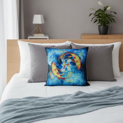 Kép valamiből Párnahuzat állatövi jegyekkel - halak