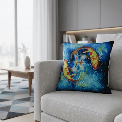 Kép valamiből Párnahuzat állatövi jegyekkel - halak