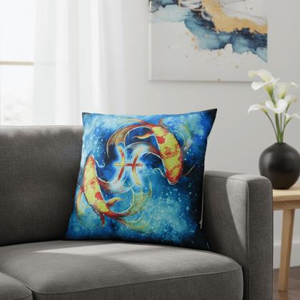 Kép valamiből Párnahuzat állatövi jegyekkel - halak