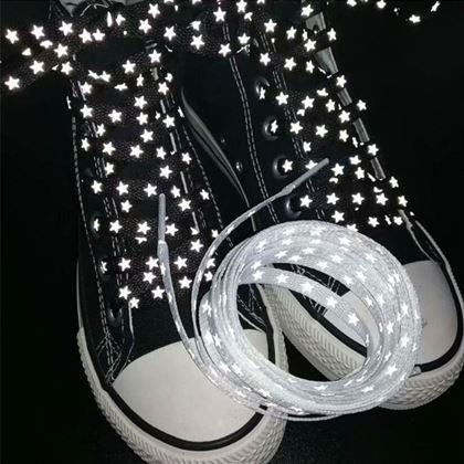 Kép valamiből Fűzők reflektív csillagokkal - fekete