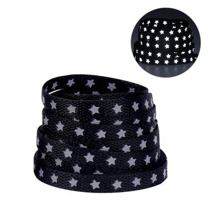 Kép valamiből Fűzők reflektív csillagokkal - fekete