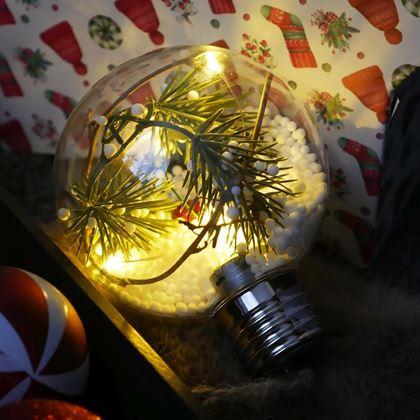 Kép valamiből Karácsonyi LED világító gömb karácsonyfára -  fenyőtűk