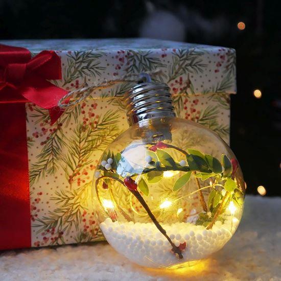 Kép valamiből Karácsonyi LED világító gömb karácsonyfára -  girland