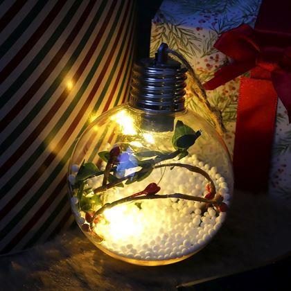 Kép valamiből Karácsonyi LED világító gömb karácsonyfára -  girland