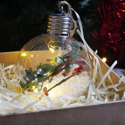 Kép Karácsonyi LED világító gömb karácsonyfára