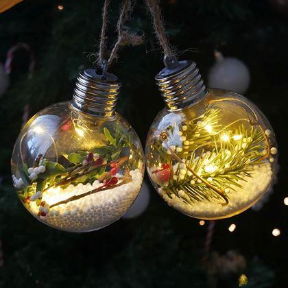 Kép valamiből Karácsonyi LED világító gömb karácsonyfára -  girland