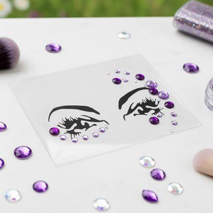 Kép valamiből Nalepovací kamínky na obličej - fialové