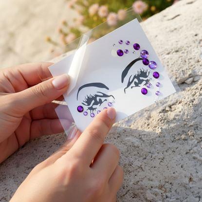 Kép Ragasztós kövecskék arca – lila